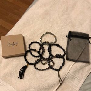 Set of 7 Stacked Bracelets